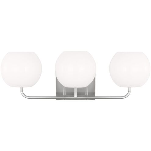 Rory 3 Light 25 inch Brushed Steel Wall Bath Fixture Wall Light