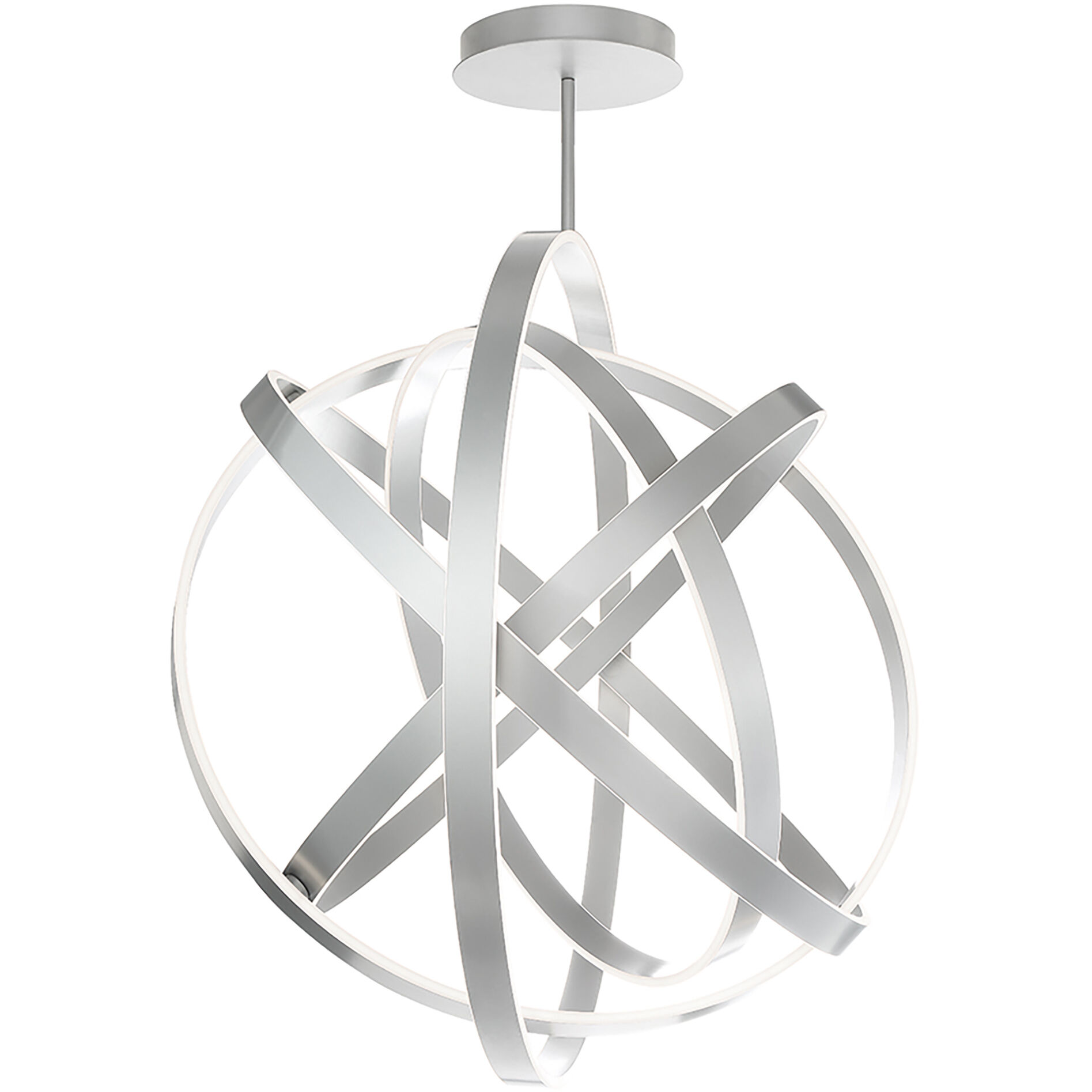 Kinetic LED 60 inch Titanium Chandelier Ceiling Light in 60in.