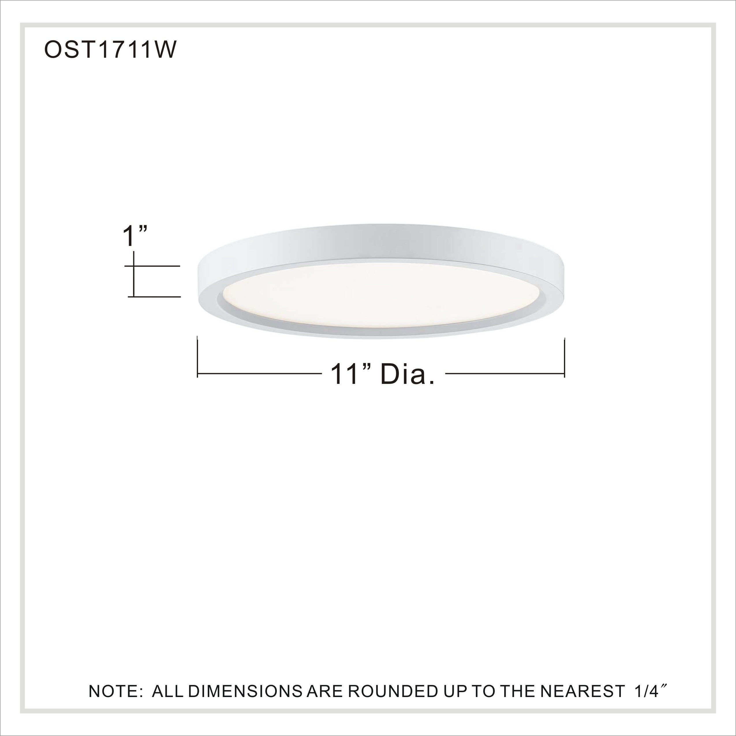 Outskirts LED 11 inch Fresco Flush Mount Ceiling Light in Italian Fresco