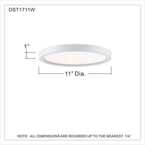 Outskirts LED 11 inch Fresco Flush Mount Ceiling Light in Italian Fresco