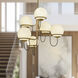 Alora Mood Alba 6 Light 32 inch Aged Gold/Opal Glass Chandelier Ceiling Light