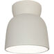 Radiance Collection 1 Light 7.5 inch White Crackle Outdoor Flush Mount