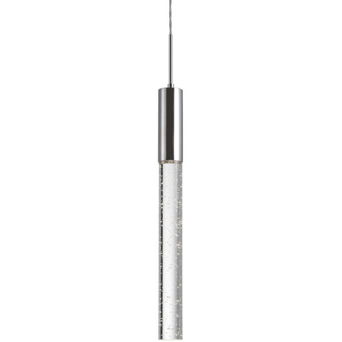 Pendula LED 2 inch Brushed Nickel with Chrome Pendant Ceiling Light