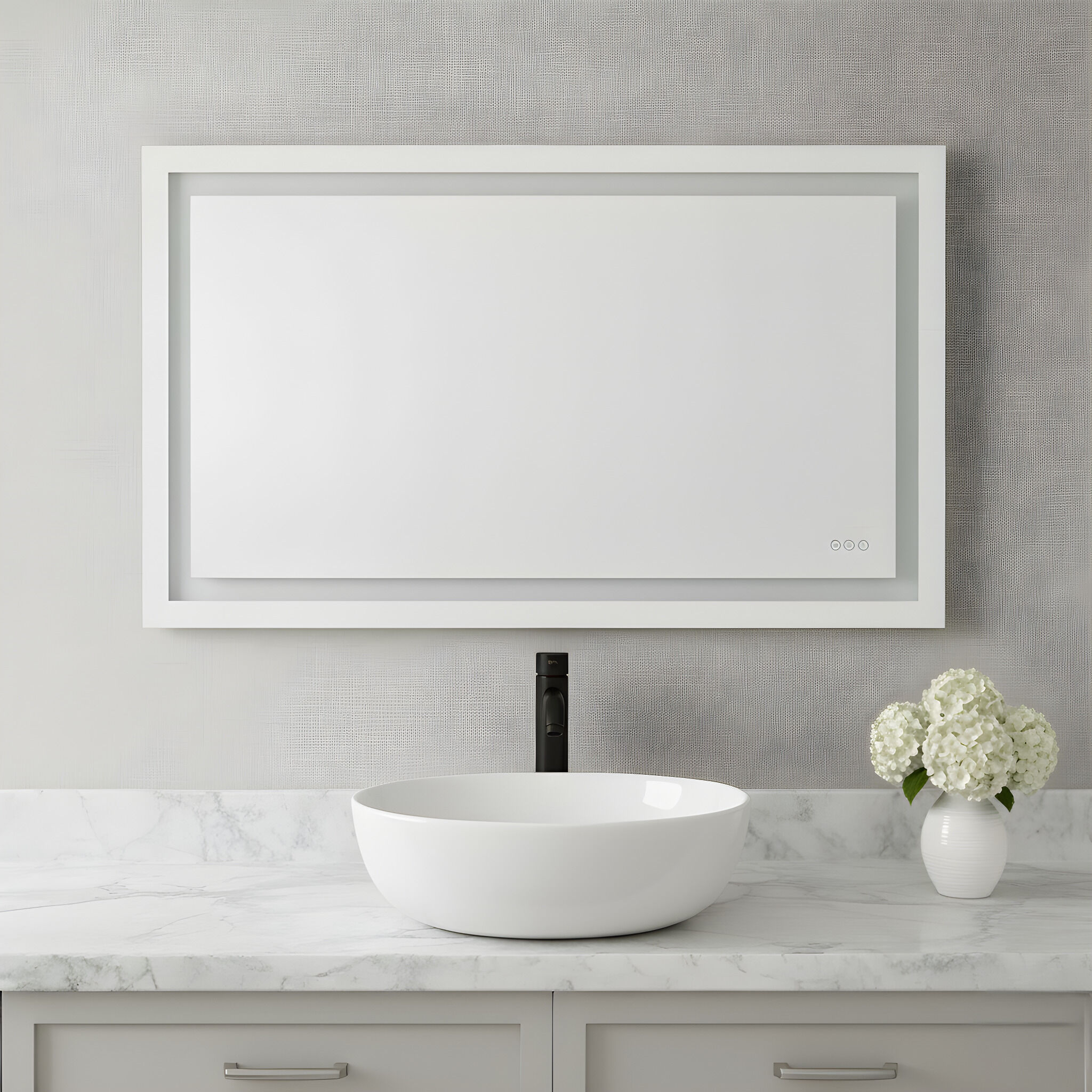 Mera 60 X 36 inch Might Bright White LED Wall Mirror