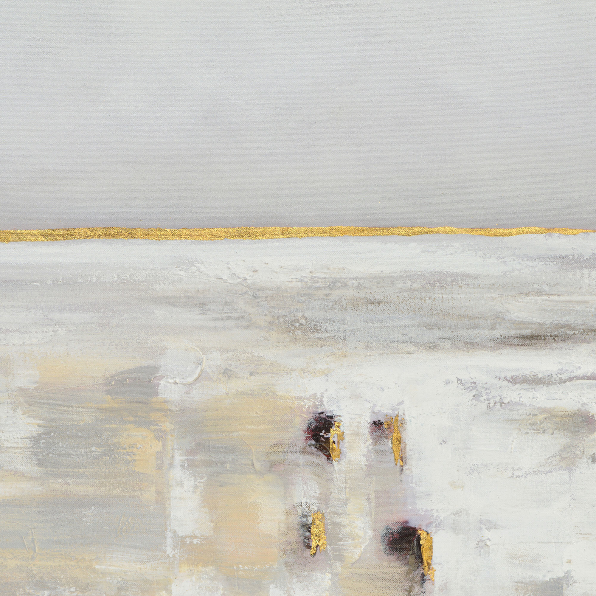 Lynx Texture and Subtle Gold Leaf Canvas Art