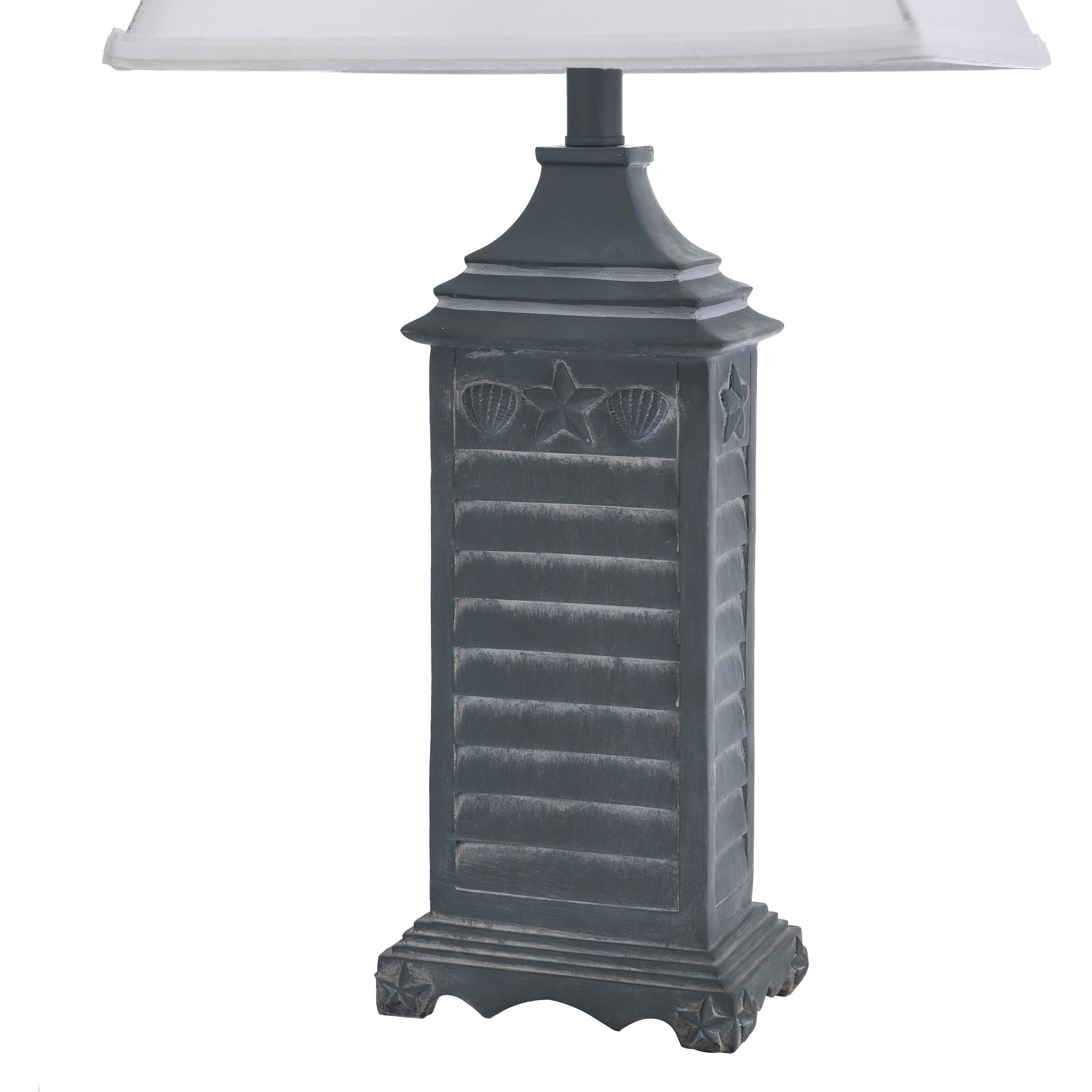 Longboat Key Shutter 28 inch 60.00 watt Stormy Deep Blue Table Lamp Portable Light