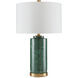 St. Isaac 24 inch 150.00 watt Green/Brass Table Lamp Portable Light