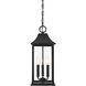 Shepard 3 Light 8 inch Black Outdoor Pendant