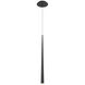 Cascade LED 1.5 inch Black Pendant Ceiling Light in Round, 28in.