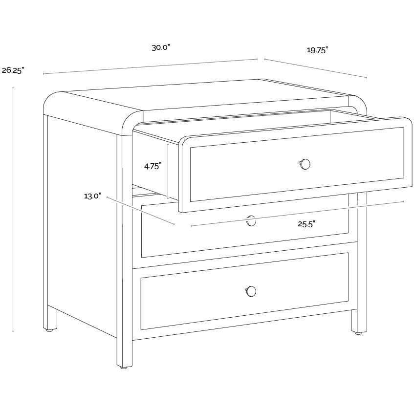 Tierra 30 X 26.25 inch Natural / Antique White / Antique White Night Stand