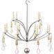 Lowcountry 10 Light Antique Platinum Chandelier Ceiling Light in Medium