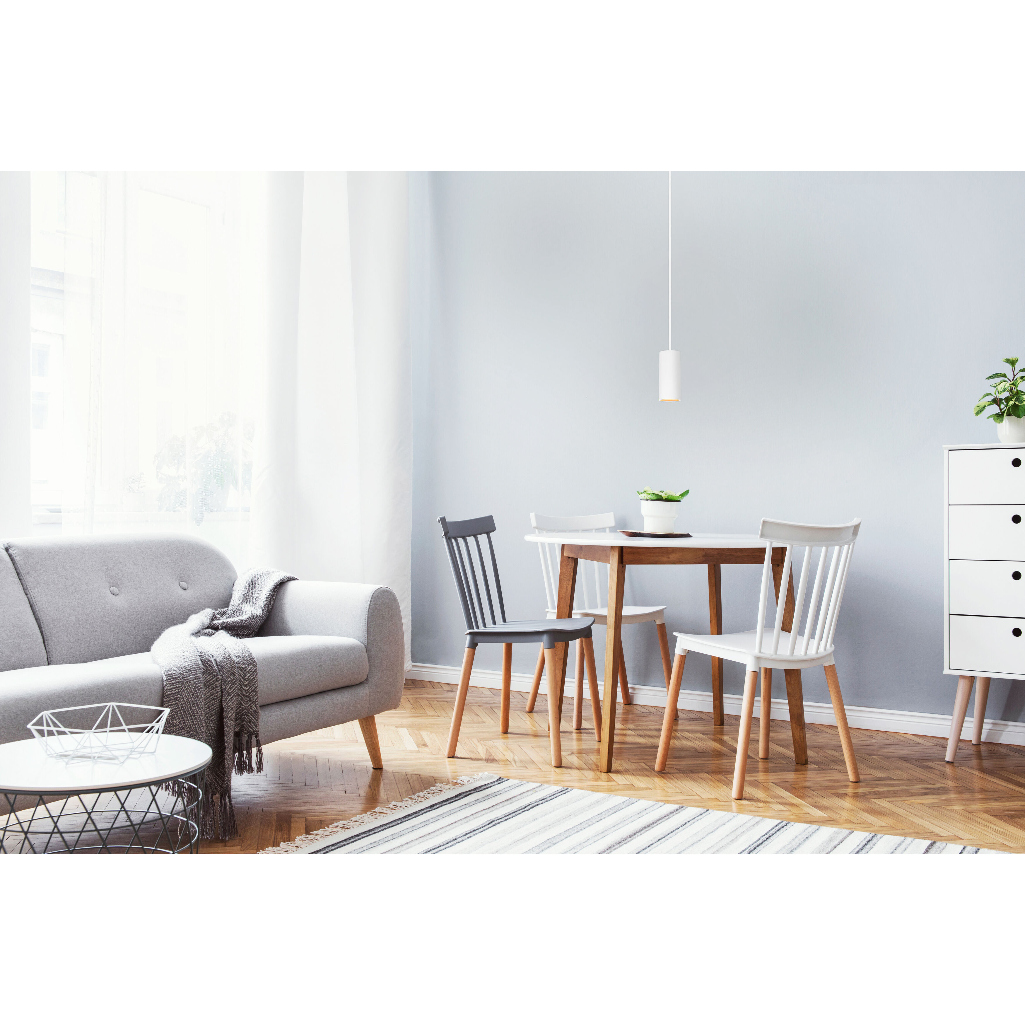 Pilson LED 4.5 inch Matte White Pendant Ceiling Light