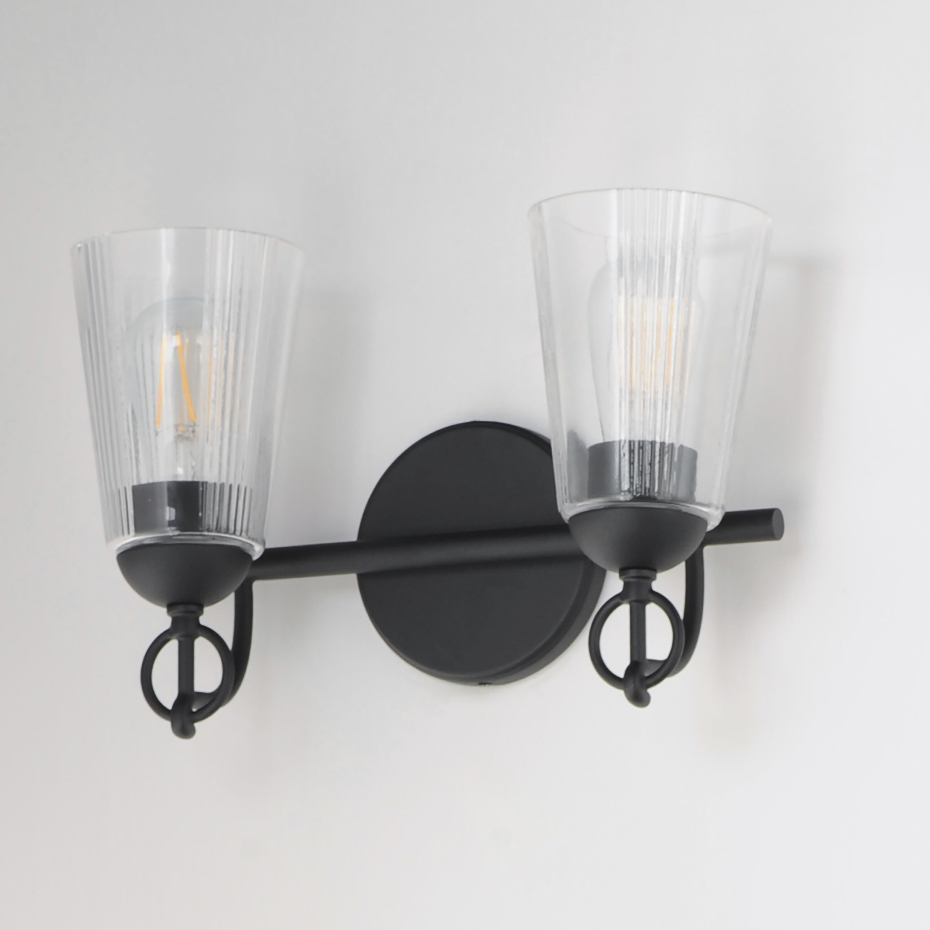 Jackson Hole Wall Sconce Wall Light in Black, Clear