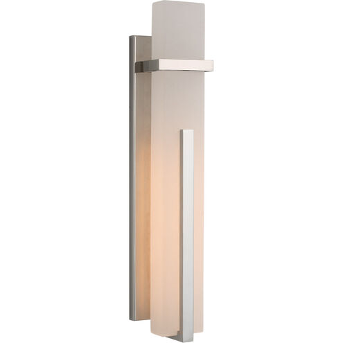 Ian K. Fowler Malik LED 4.5 inch Polished Nickel Sconce Wall Light in Alabaster, Large