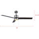 Liv 52 inch Brushed Nickel with Gray and walnut Blades Ceiling Fan