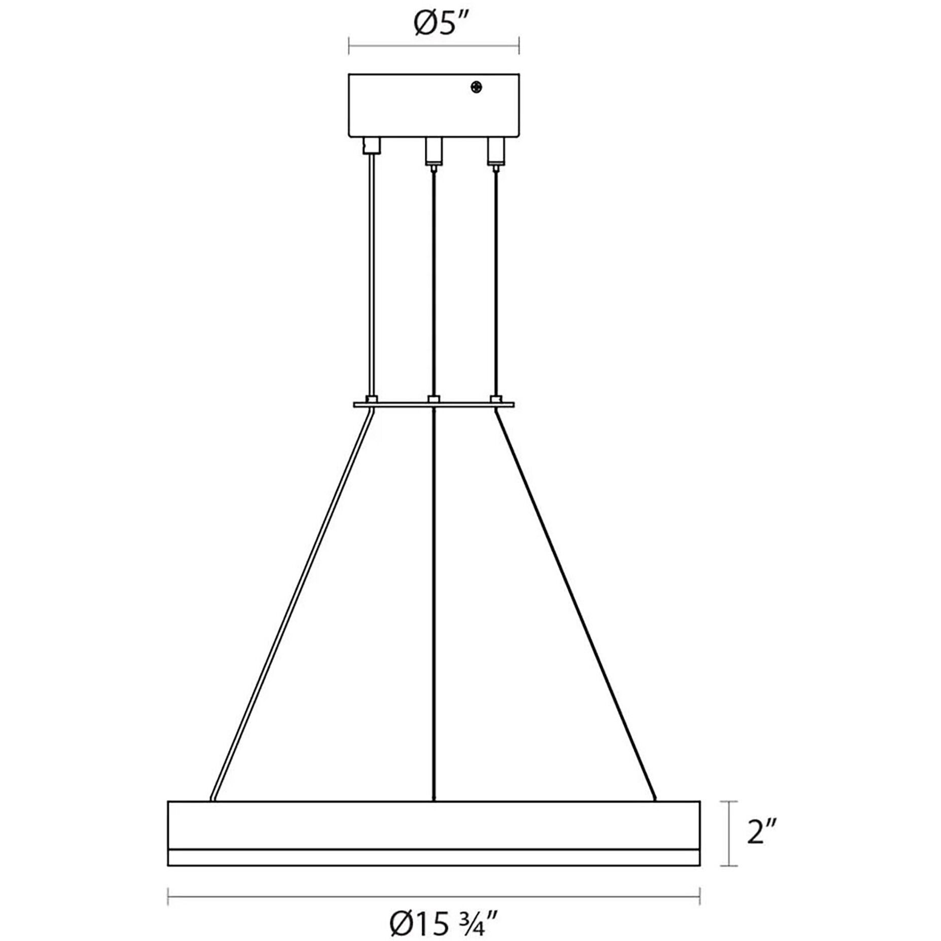 Corona LED 15.75 inch Satin Black Pendant Ceiling Light