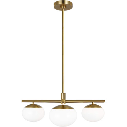 ED Ellen DeGeneres Lune 3 Light 27.38 inch Burnished Brass Semi-Flush Mount Ceiling Light