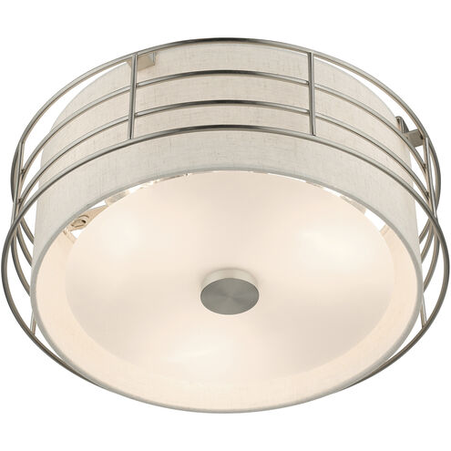 Blanchard 3 Light 15 inch Brushed Nickel Semi Flush Mount Ceiling Light, Large