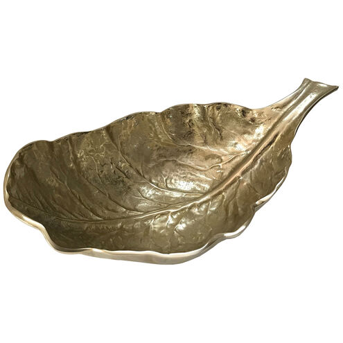 Leaf Aluminum Soft Gold Table Decor