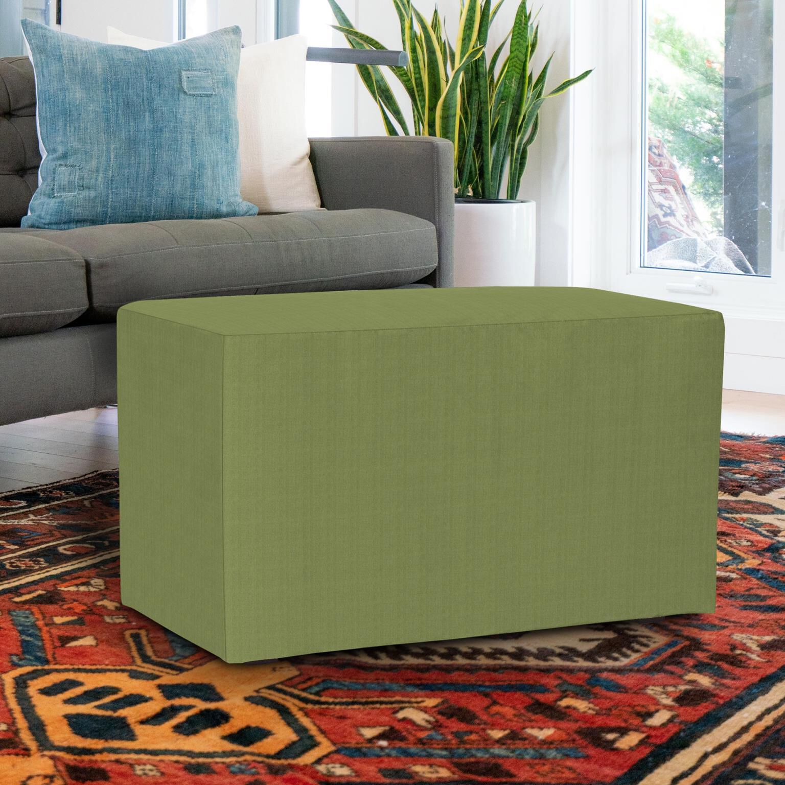 Universal Seascape Moss Outdoor Bench with Slipcover