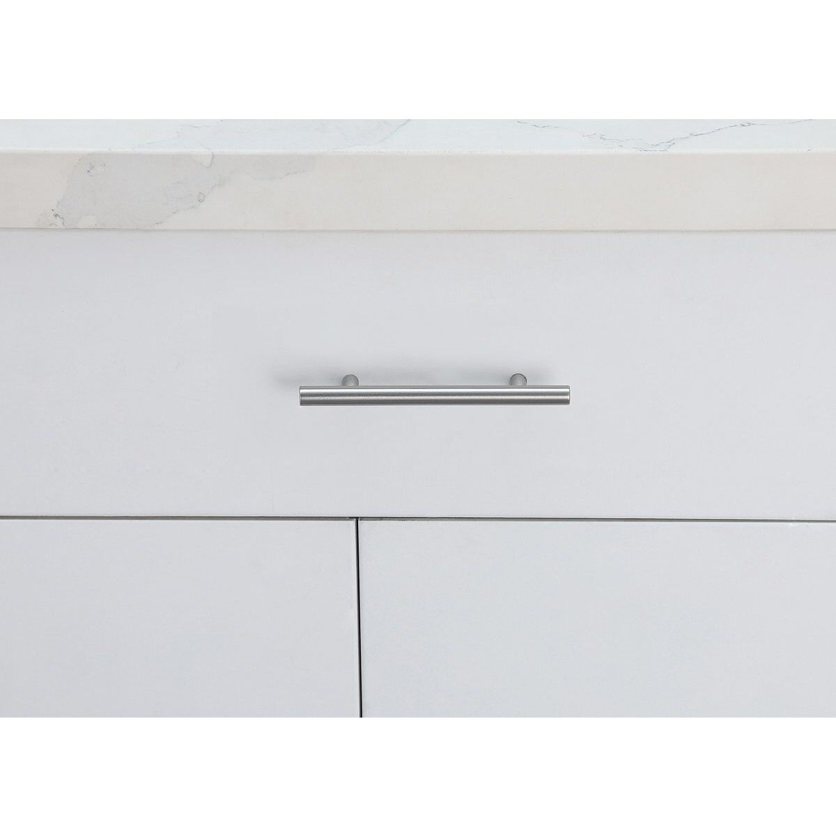 Quinn Brushed Nickel Hardware Drawer Pull in 4in Center to Center Bar, Set of 10