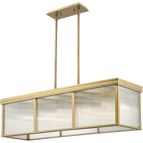 Carnaby 10 Light 42.25 inch Modern Gold Linear Chandelier Ceiling Light