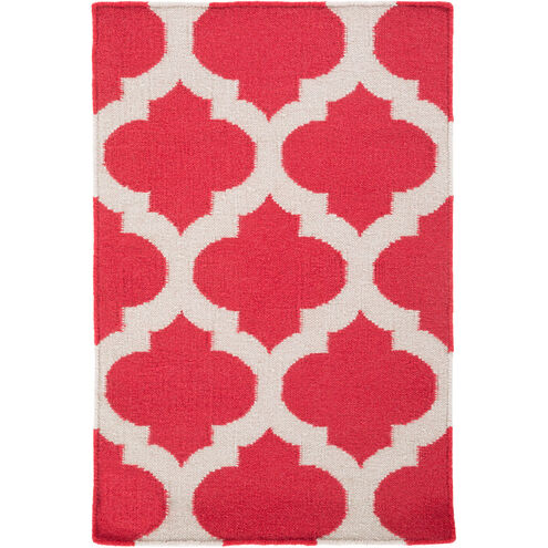 Frontier 36 X 24 inch Red and Neutral Area Rug, Wool