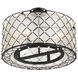 Sheer Elegance 4 Light 21.25 inch Coal Convertible Pendant Ceiling Light