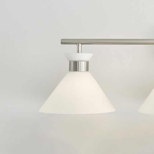 Drew & Jonathan Belcarra 3 Light 27 inch Brushed Steel Wall Bath Fixture Wall Light