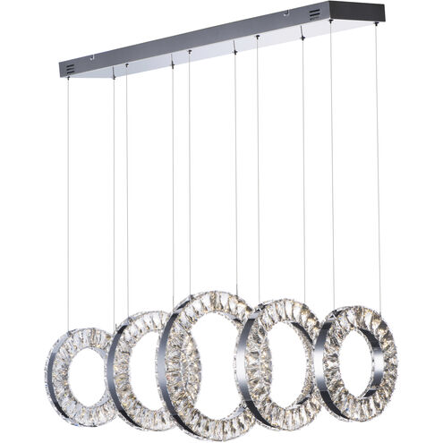 Charm LED 37.25 inch Polished Chrome Linear Pendant Ceiling Light