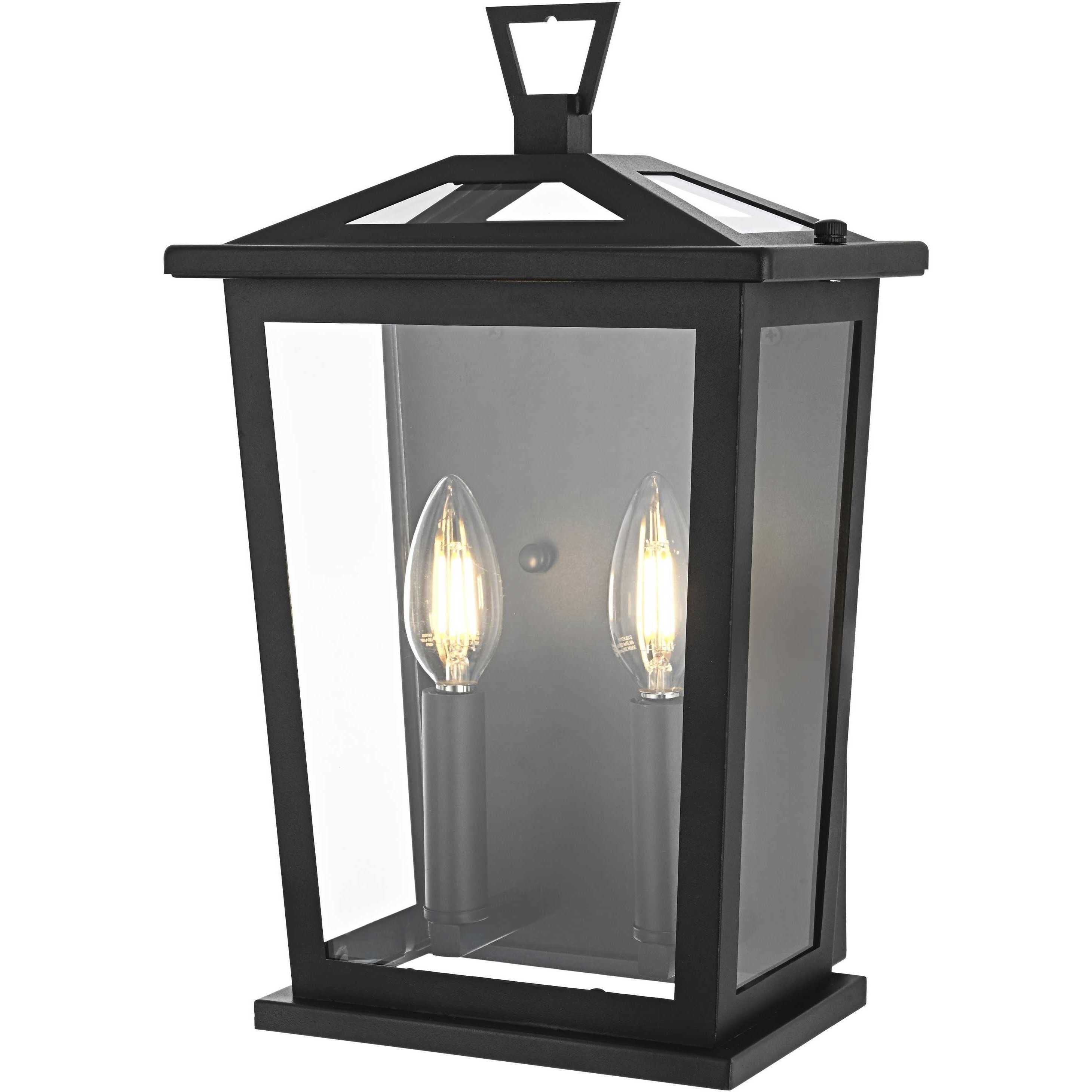 Richmond 2 Light 14 inch Black Outdoor Wall Sconce
