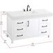 Nathan 54 X 34 inch White Bathroom Vanity Cabinet