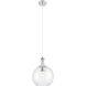 Downtown Urban Astor 1 Light 10 inch Satin Nickel Mini Pendant Ceiling Light in Clear