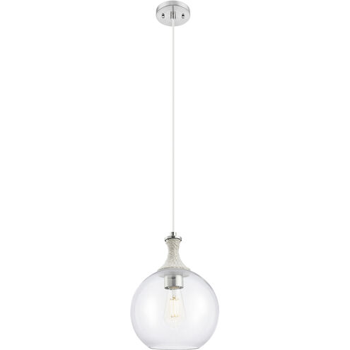 Downtown Urban Astor 1 Light 10 inch Satin Nickel Mini Pendant Ceiling Light in Clear