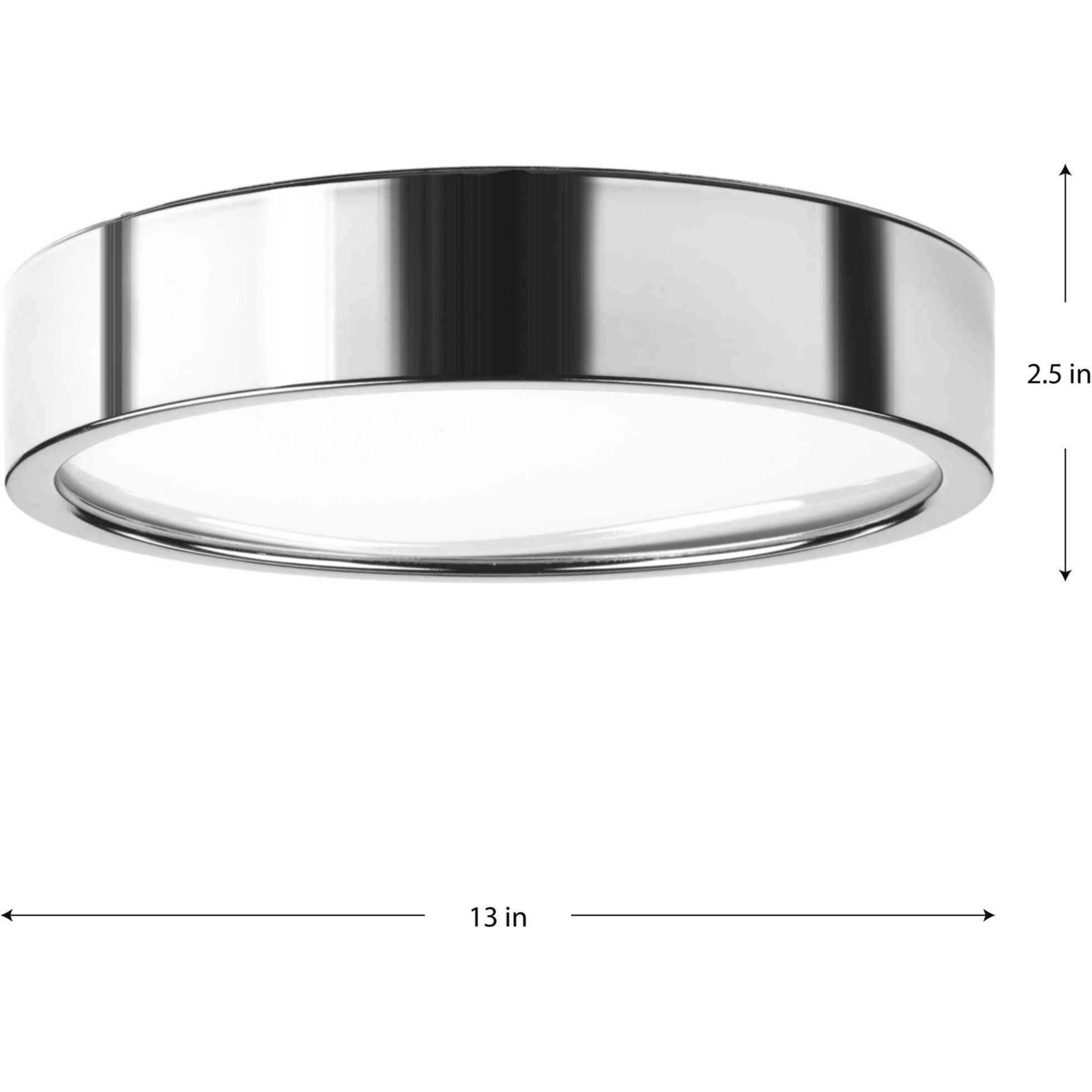 Portal LED LED 13 inch Polished Chrome Flush Mount Ceiling Light, Progress LED