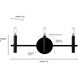Skyva 3 Light 22 inch Matte Black Vanity Light Wall Light