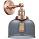 Franklin Restoration Large Bell LED 8 inch Antique Copper Sconce Wall Light, Franklin Restoration