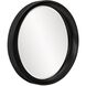 Ellipse 39 X 35 inch Glossy Black Wall Mirror