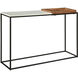 Norman 48 X 12 inch White with Natural and Black Console Table