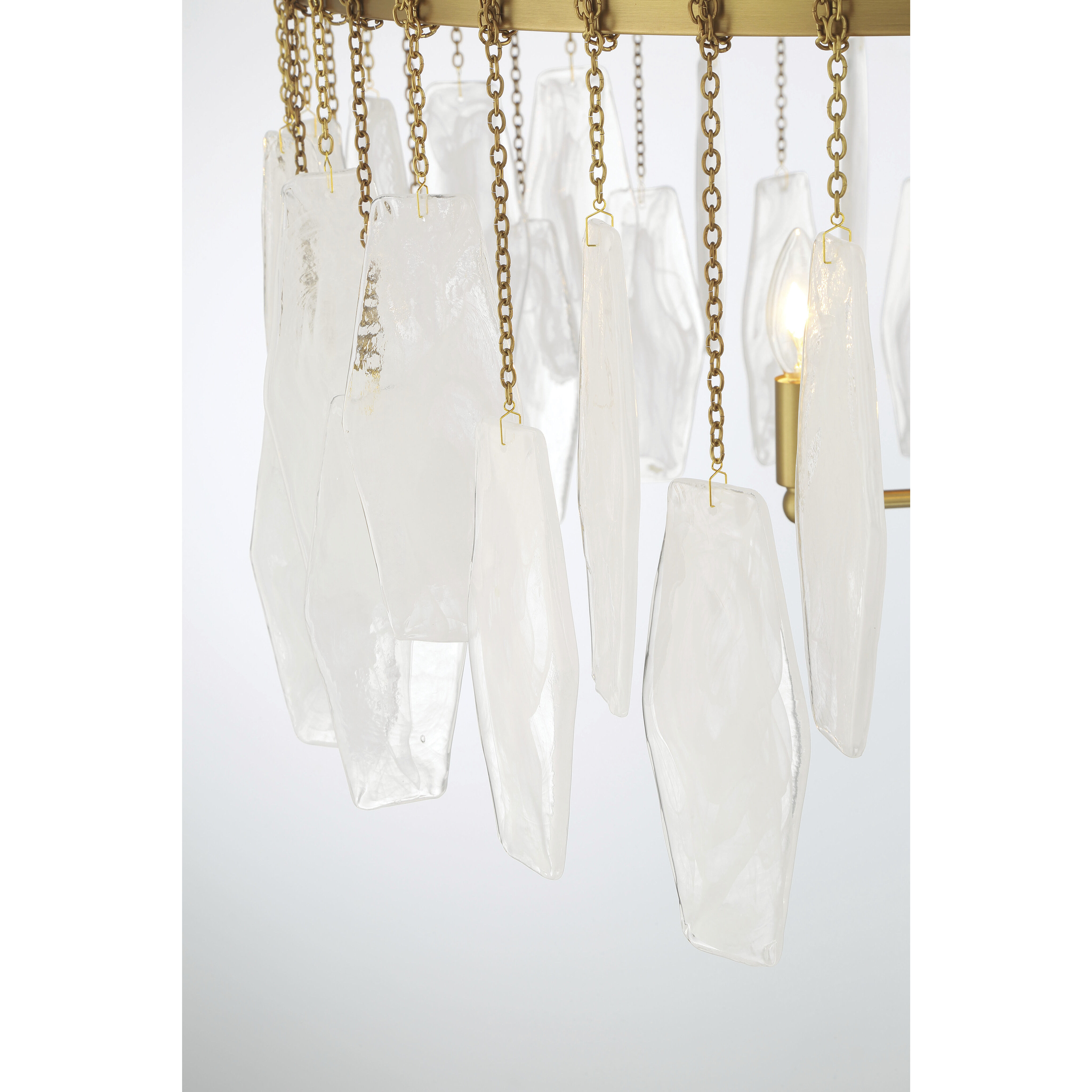 Willow 6 Light 35.25 inch Legacy Brass Pendant Ceiling Light