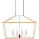 Denison 6 Light 40 inch Mole Black Lantern Pendant Ceiling Light