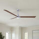 Atlas Alessandra - LK 72 inch Brushed Nickel with Walnut Tone Blades Ceiling Fan