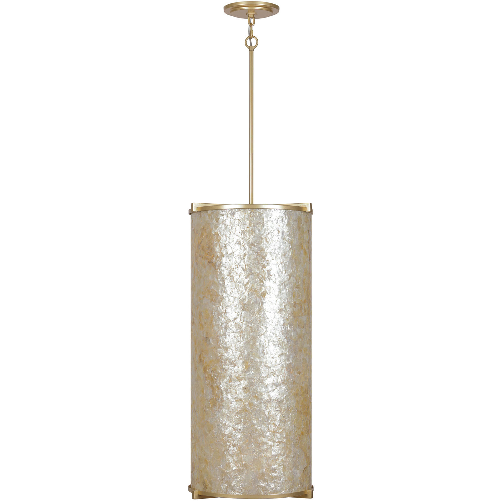 Sommers Bend 6 Light 15 inch Capiz Shell Gold Foyer Ceiling Light