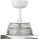 Shaffer 56 inch Satin White with White/Silver Blades Ceiling Fan