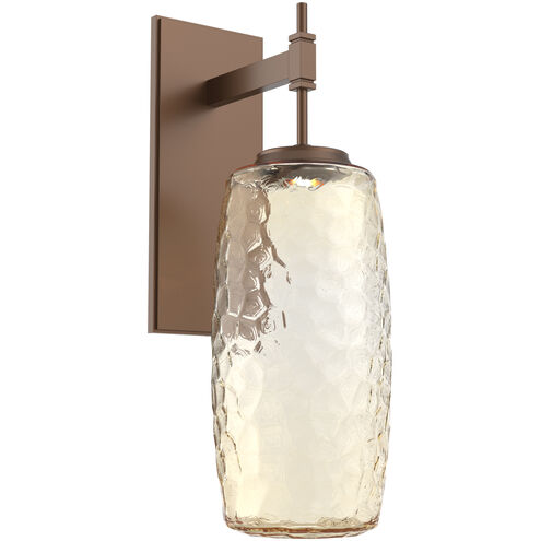 Vessel LED Burnished Bronze Tempo Sconce Wall Light in 3000K LED, Amber, Large