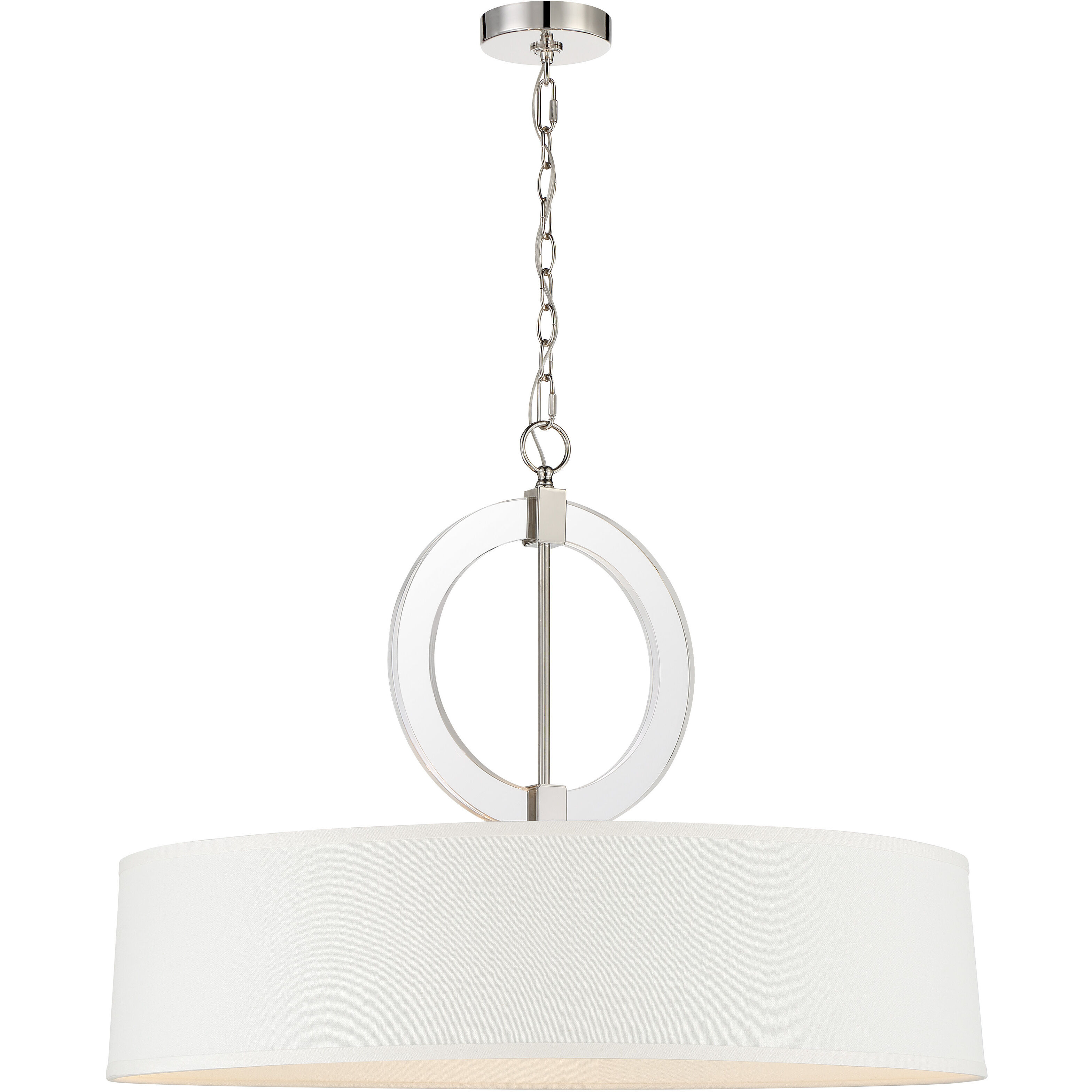 Cape Coral 5 Light 30 inch Polished Nickel Pendant Ceiling Light