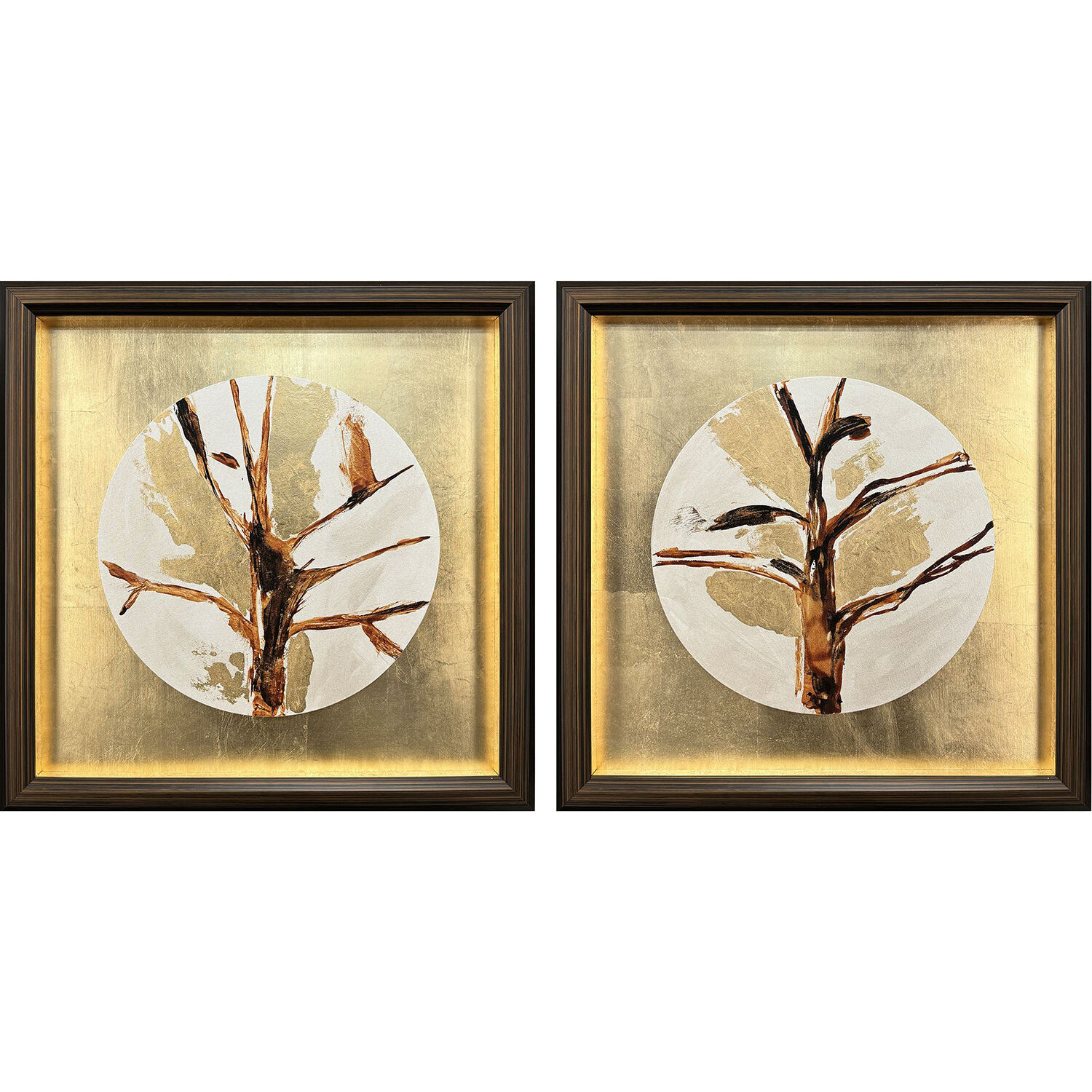 Golden Solstice Brown and Beige and Metallic Canvas, The Studio