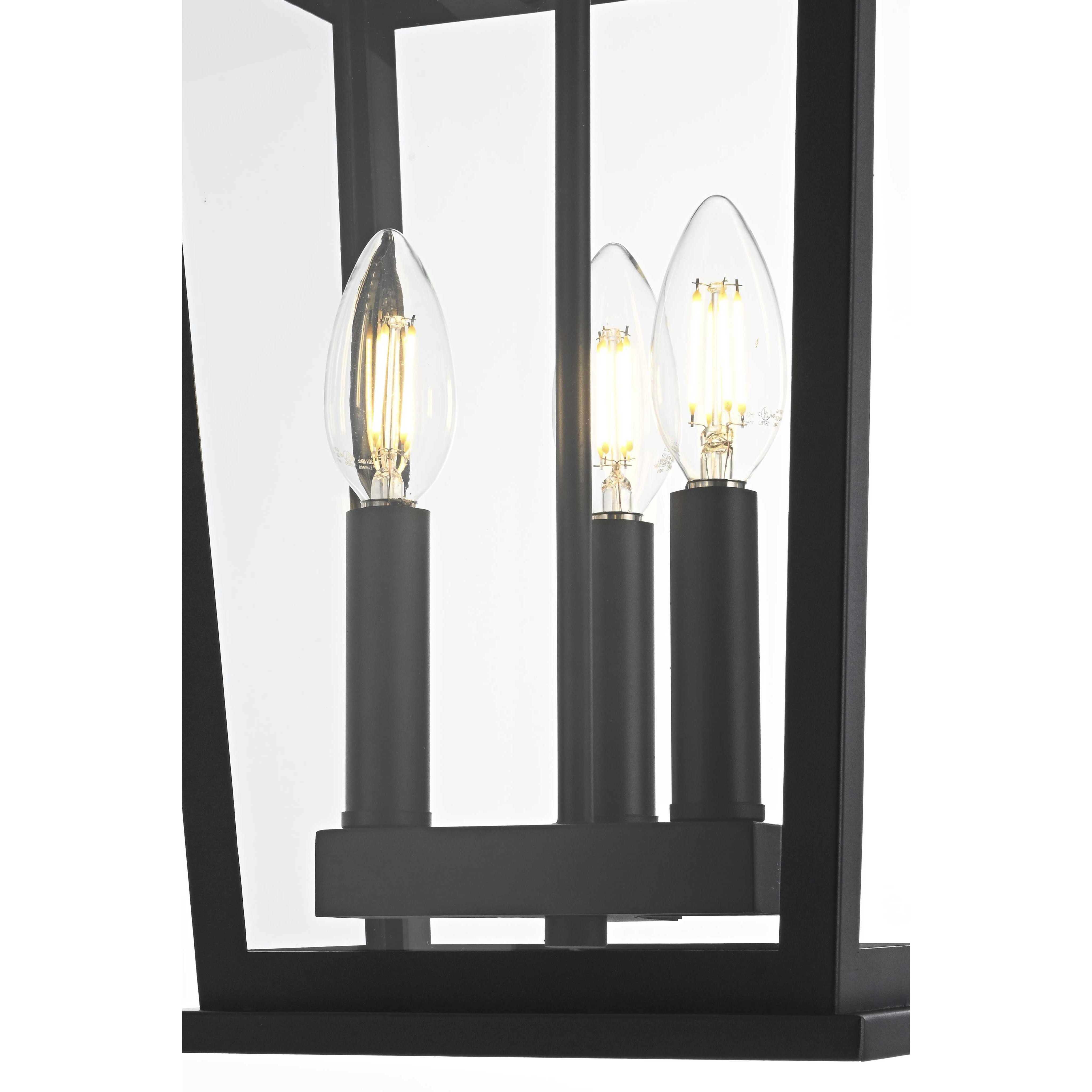 Berks 3 Light 7 inch Black Outdoor Pendant