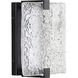 LED Stone Glass LED 8 inch Matte Black ADA Wall Sconce Wall Light, Progress LED