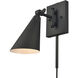 Whitmire 10.5 inch 60.00 watt Matte Black Swingarm Sconce Wall Light, Plug-In/Hardwire